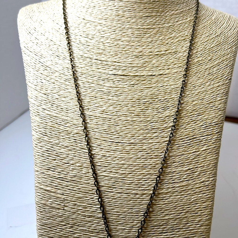 Gutsy Goodness friendship charm necklace brass tone cream boho - Picture 4 of 9